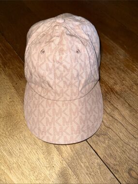 Michael Kors Pink Monogram Baseball Cap
